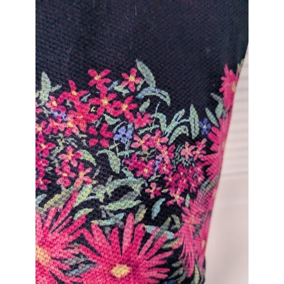 Talbots Dress Women's 10 Navy Pink Sleeveless Floral Sheath Daisies Cottagecore - Picture 4 of 12